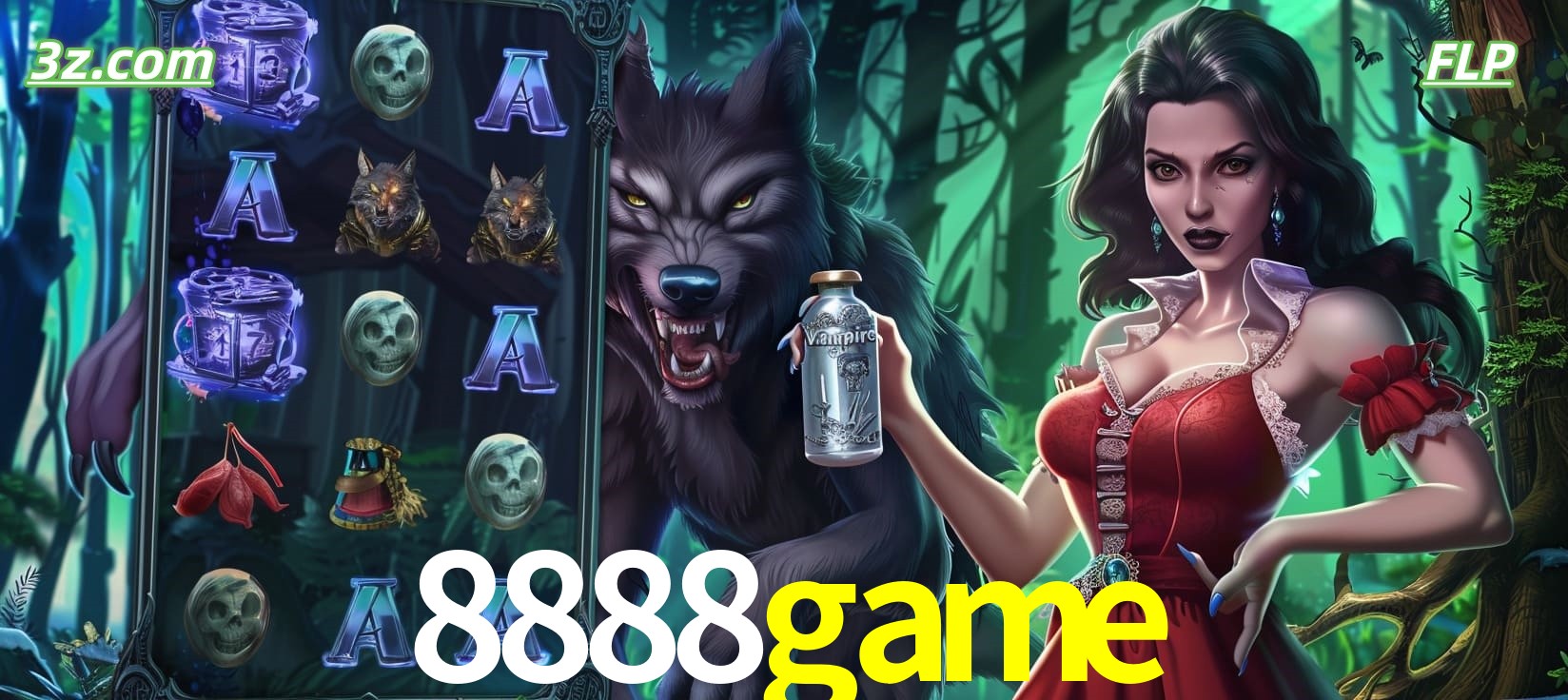 Slots online tema de lobisomem e vampira no 8888game cassino Brasil